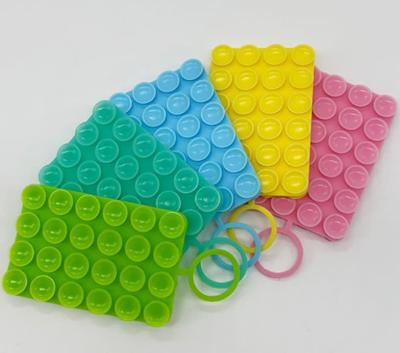 Присоска силиконовый держатель для телефона липпер двухсторонний с кольцом белый