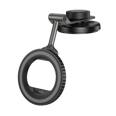 Автомобильный держатель для телефона HOCO H77 магнитный на панель металл черно-серый
