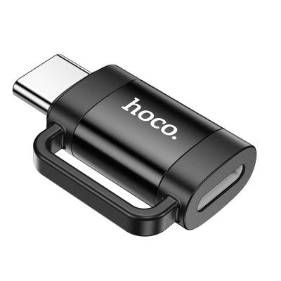 Адаптер переходник с Type-C USB (M) на Lightning (F) Hoco UA31E 3A черный