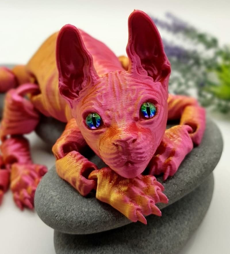 Подвижная игрушка 3D кот Сфинкс 31см