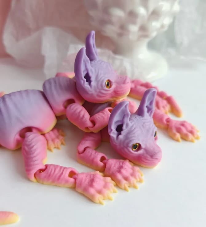 Подвижная игрушка 3D кот Сфинкс 31см