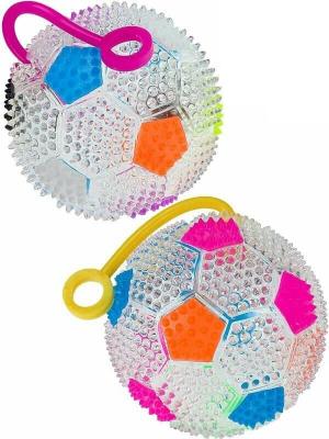 Мяч светящийся на резинке со звуком 7см