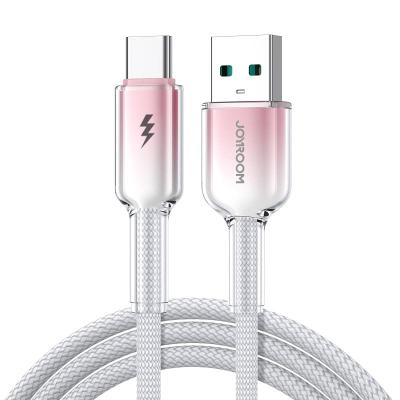 Кабель для зарядки Type-C USB Joyroom S-A42 1.2м 3A в оплетке градиент бело-розовый