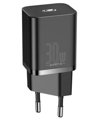 Сетевое зарядное устройство Адаптер Блок питания Baseus Super Si Quick 1C PD 30W Type-C USB-C черный CCSUP-J01